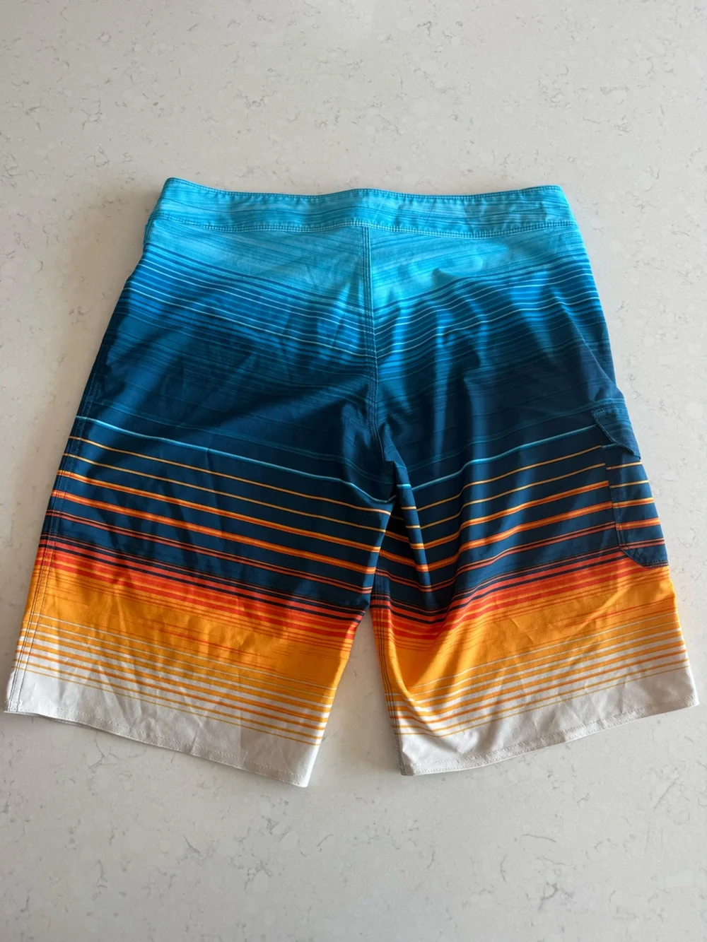 Billabong Teal Blue to Orange Gradient Men’s Boardshorts